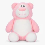 Rosa teddybjørn med navn – Rosie