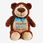 Brun teddybjørn med navn
