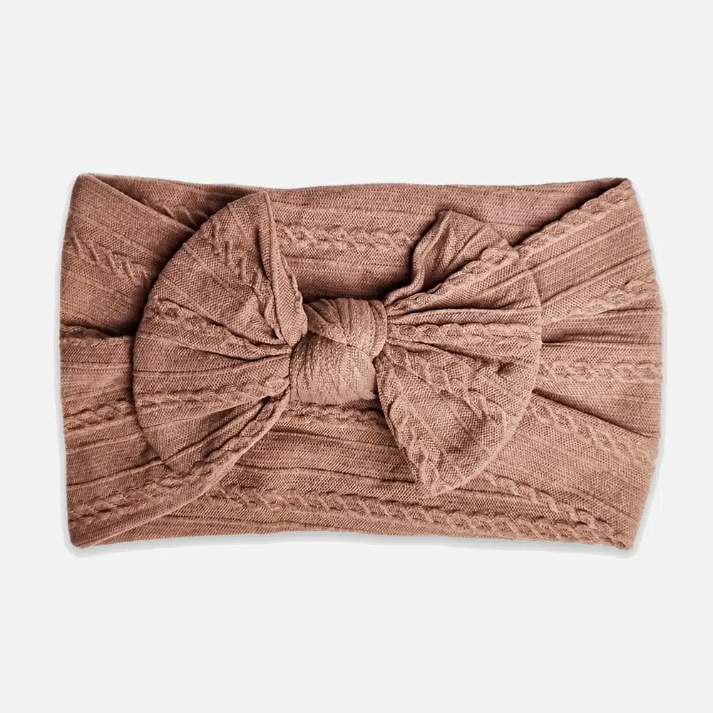 Rose brown headband for baby Rosebrunt hårbånd til baby