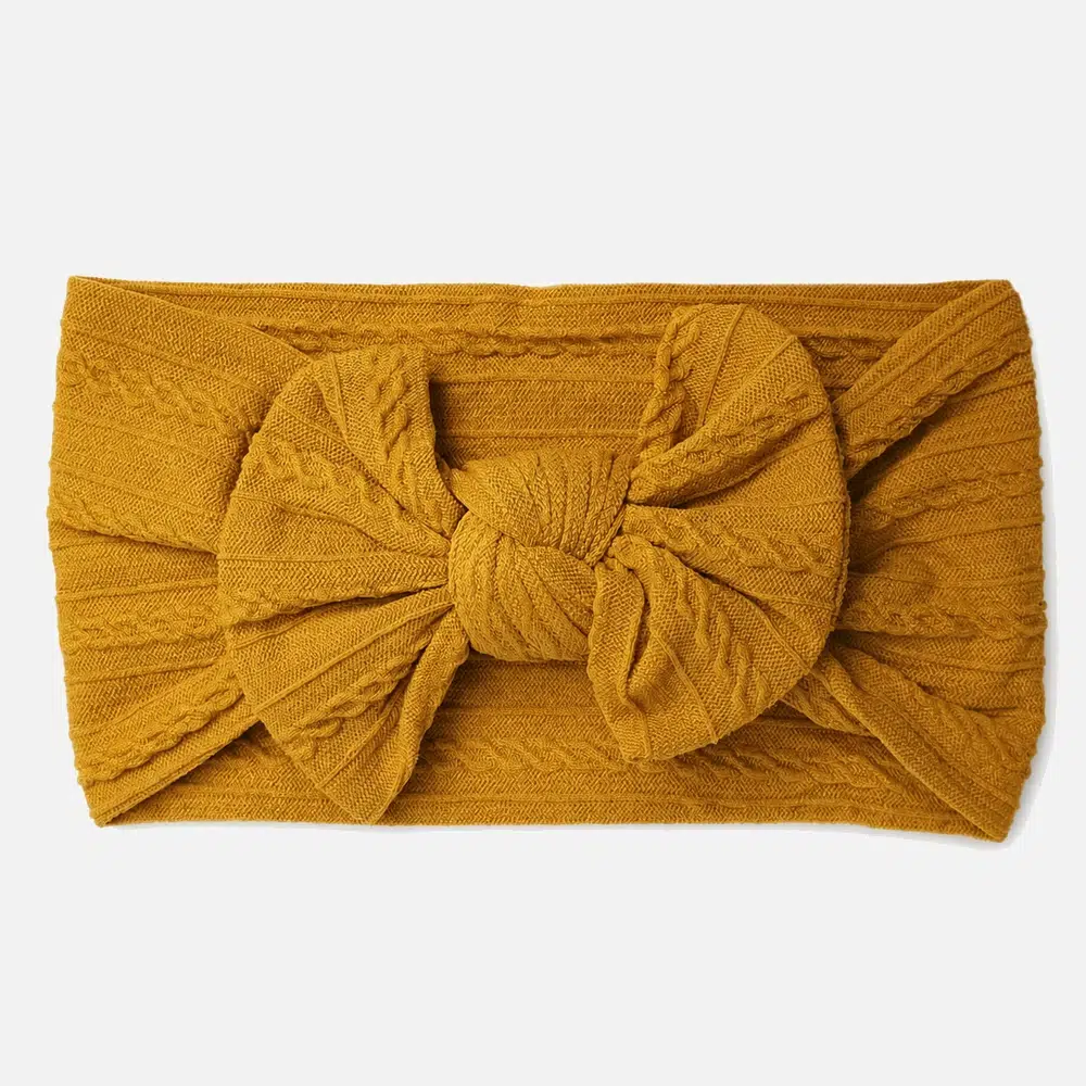 Mustard headband for baby Sennepsgult hårbånd til baby