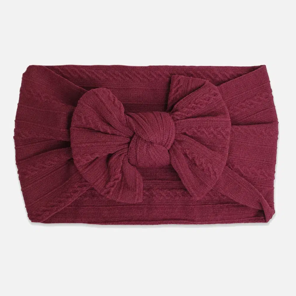 Burgundy headband for baby Burgunder hårbånd til baby
