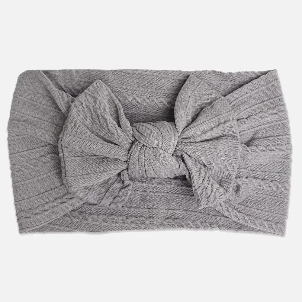 Grey headband for baby Grått hårbånd til baby