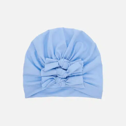 Lyseblå babyturban