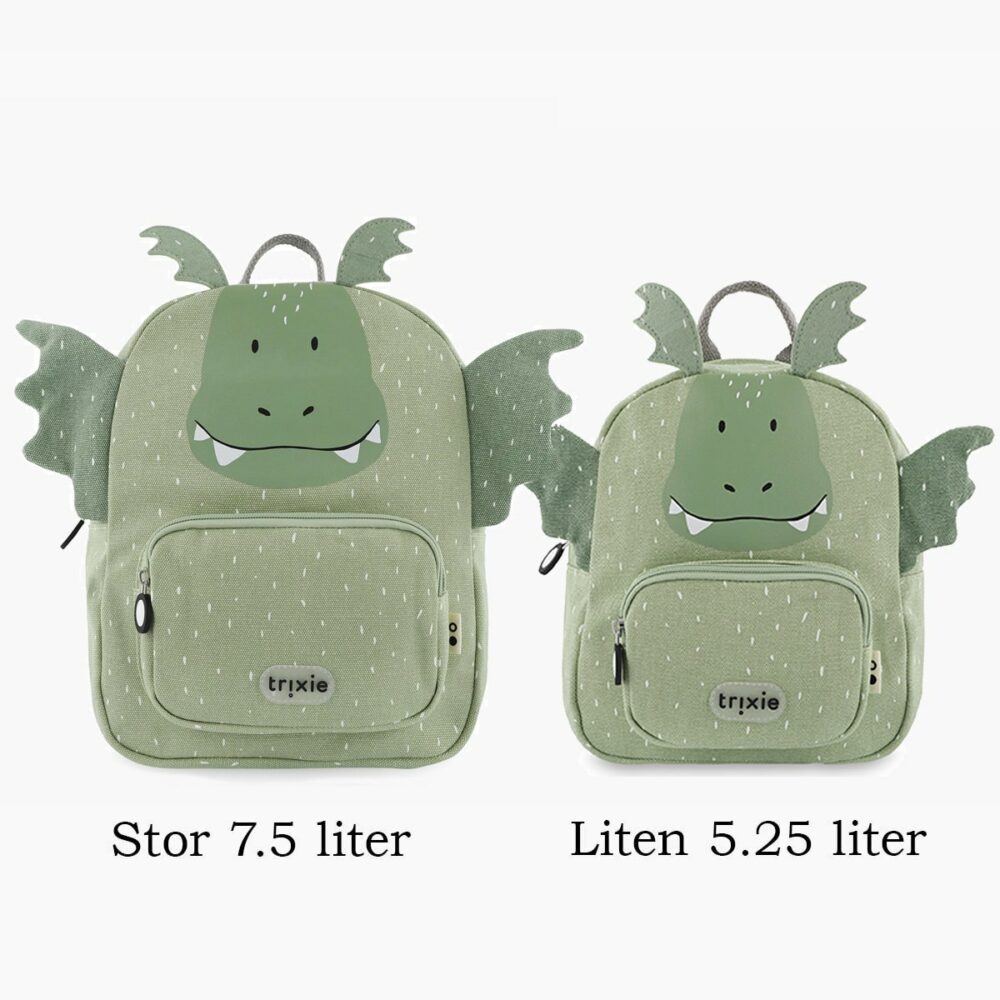 Stor og liten ryggsekk med dragemotiv