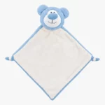 Myk blå bjørnekoseklut til baby